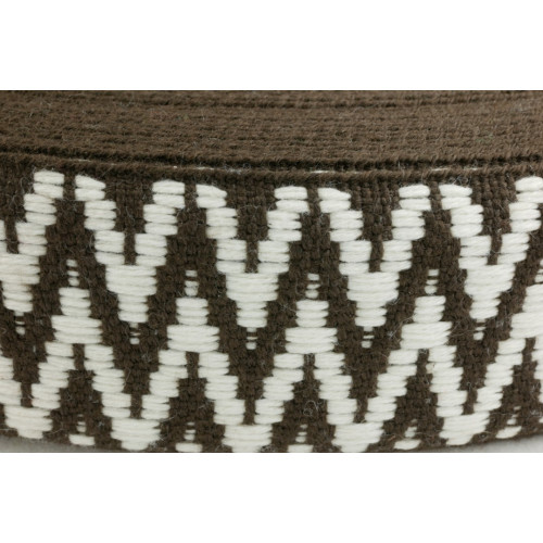 Gurtband 38mm Zick Zack Dunkelbraun