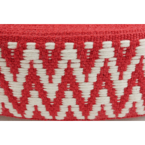 Gurtband 38mm Zick Zack Rot