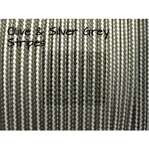 US - Cord  Typ 2 Olive & Silver Grey Stripes