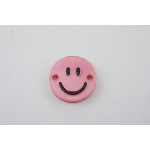 Verbinder Smiley Schimmer Rosa