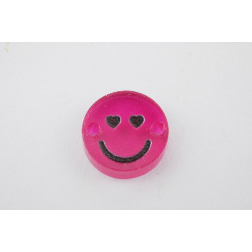 Verbinder Smiley Herz Magenta Pink