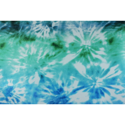 Wasserabweisender Stoff Batik Blau Grün 10 x 100 cm