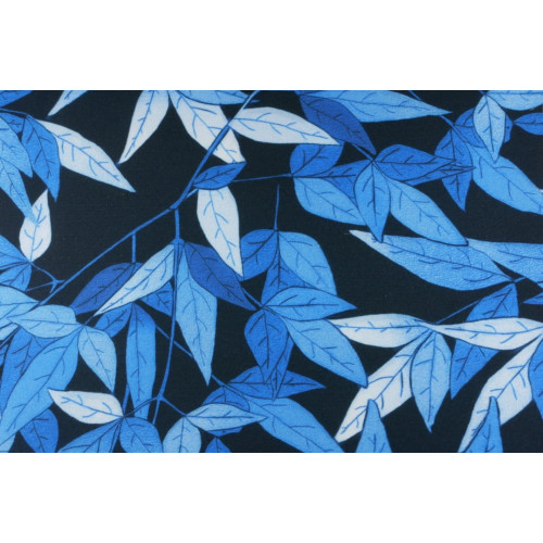 Softshell Blätter Blau 10 x 70 cm