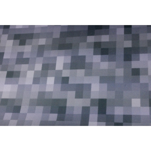 Wasserabweisender Stoff Karo Grau 10 x 75 cm
