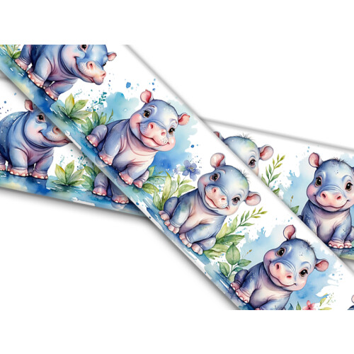Biothane mit UV Druck 25mm "Baby Hippo"