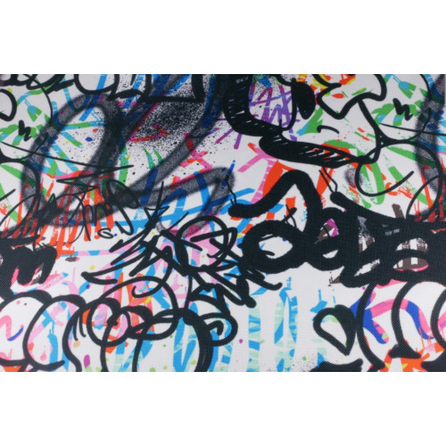 Wasserabweisender Stoff Graffiti 10 x 75 cm