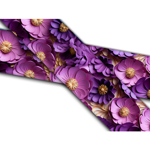 Biothane mit UV Druck 25mm "Violet Poppies"