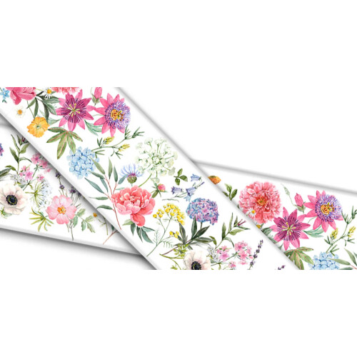 Biothane mit UV Druck 25mm "Zarte Frühlingsblumen"