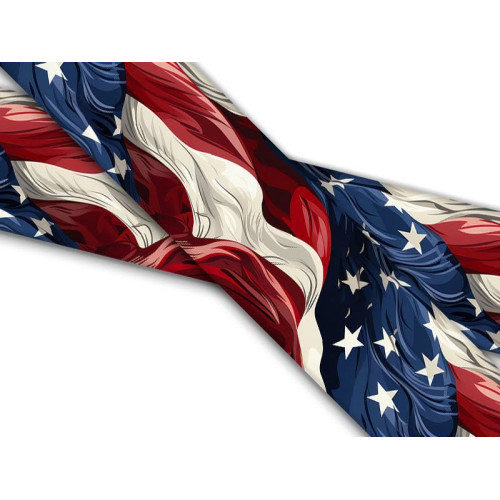 Biothane mit UV Druck 16mm "Old Glory" 150 cm 2-Seitig