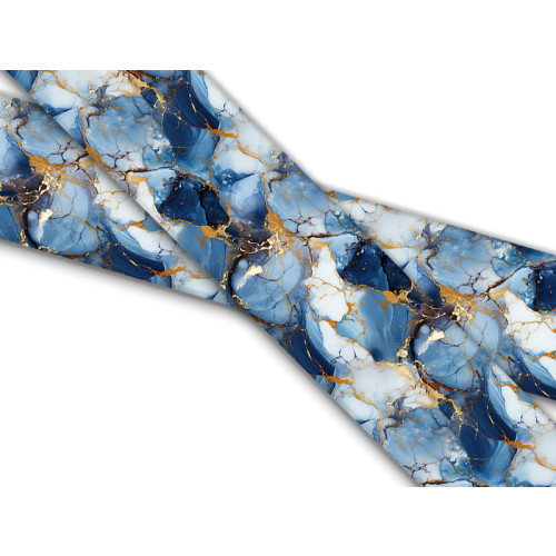 Biothane mit UV Druck 25mm "Marble Blue"