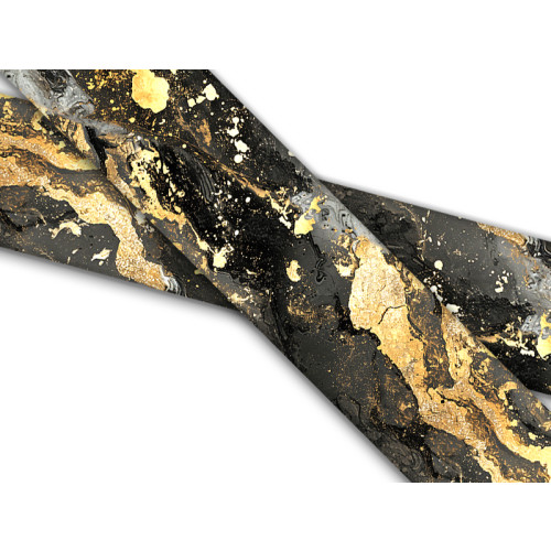 Biothane mit UV Druck 19mm "Black & Gold Marble"