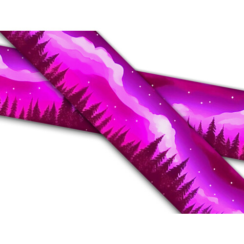 Biothane mit UV Druck 38mm "Nordlichter Pink"