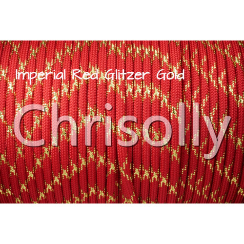 US - Cord  Typ 3 Imperial Red Glitzer Gold