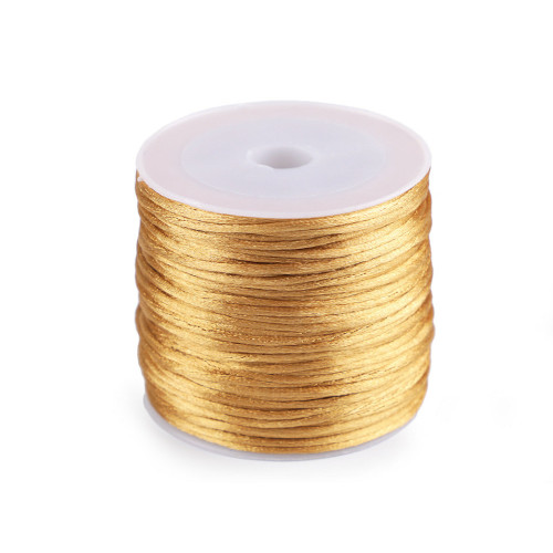 Satinkordel 1 mm Goldfarbig