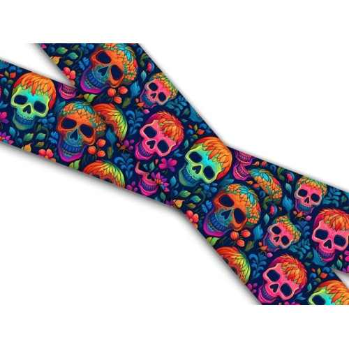 Biothane mit UV Druck 25mm "Skulls n Flowers"