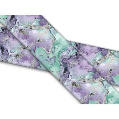Biothane mit UV Druck 16mm "Marble Lavender & Mint"