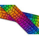 Biothane mit UV Druck 25mm "Rainbow Gator"