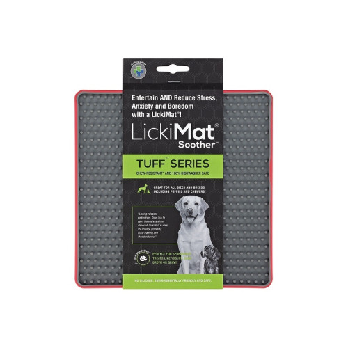 Licki Mat Tuff Soother Rot Grau