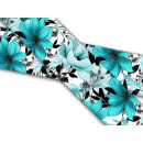 Biothane mit UV Druck 25mm "Vintage Blume Teal"
