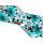 Biothane mit UV Druck 38mm "Vintage Blume Teal"