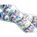 Biothane mit UV Druck 38mm "Baby Hippo"