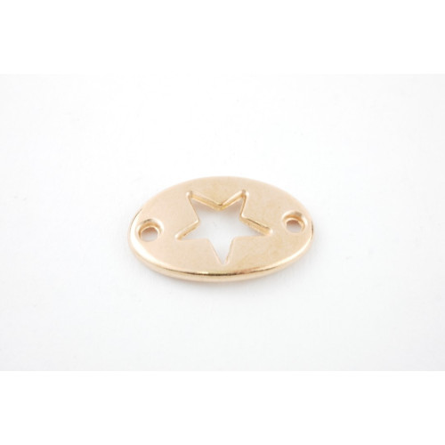 Verbinder Oval Stern Rosegoldfarbig