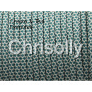 US - Cord  Typ 3 Cream & Teal Diamonds Meterware