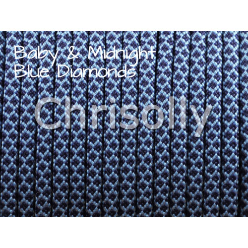 US - Cord  Typ 3 Baby & Midnight Blue Diamonds Meterware