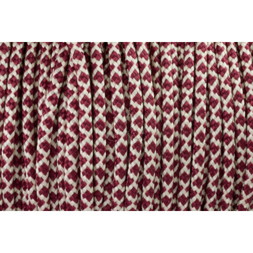 US - Cord  Typ 2 Cream & Burgundy Diamonds Meterware