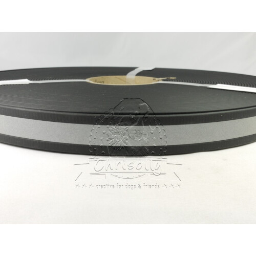 B1620ref Biothane Schwarz 16mm reflektierend BL520
