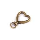 Karabiner Herz Antik-Messing