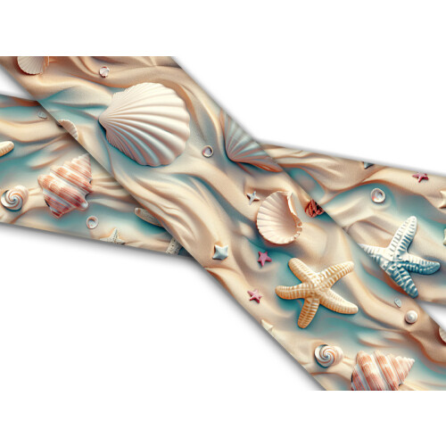 Biothane mit UV Druck 25mm "Strand Seestern Muschel"
