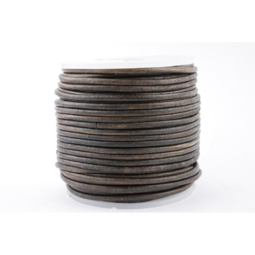 Leder 1,5mm Dunkelbraun Used 20m Rolle