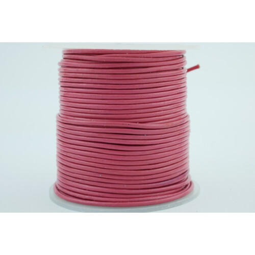 Leder 1,5mm Fuchsia Rosa 25m Rolle