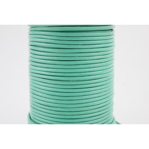 Leder 1,5mm Türkisgrün 25m Rolle