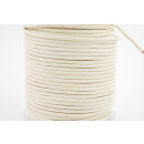 Leder 1,5mm Weiß - Creme 25m Rolle