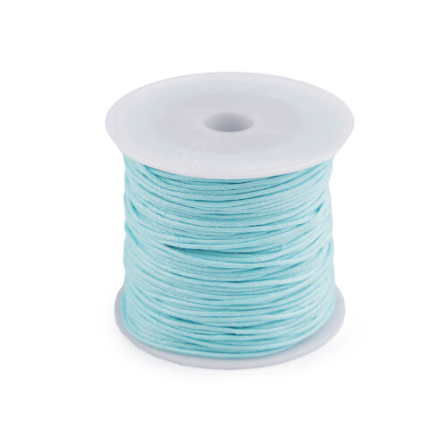 Rolle Wachsschnur 1mm Pastellblau