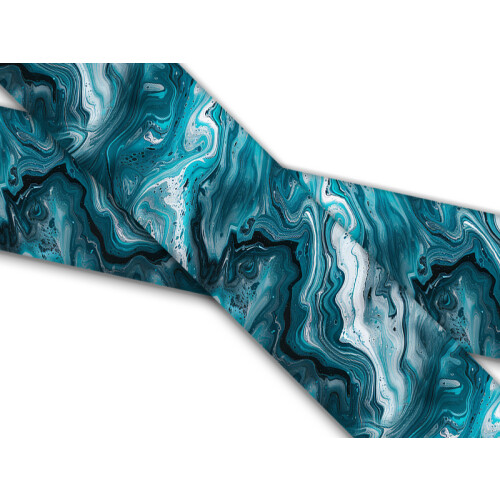 Biothane mit UV Druck 38mm "Glacier Blue Marble"