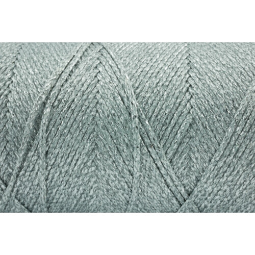 Gewachstes Polyestergarn 0,8 mm Metallic Silberfarbig