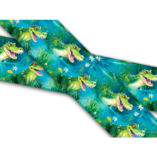 Biothane mit UV Druck 25mm "Happy Gators"