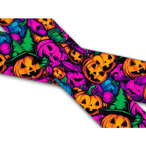 Biothane mit UV Druck 19mm "Neon Pumpkins"