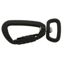 Sicherheitskarabiner Aluminium Schwarz GW 25 x 86 mm