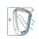 Si Hochleistungskarabiner Aluminium 80 mm