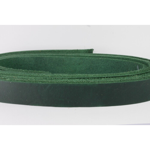 FLR3806 Fettleder Riemen 38 mm Dunkelgrün