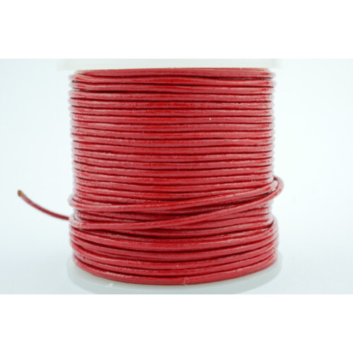 Leder 2mm Rot 25m Rolle