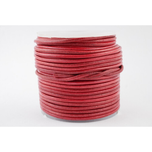 Leder 1,5mm Rot Used 20m Rolle