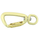 Sicherheitskarabiner Aluminium Goldfarbig RW 16 x 90 mm