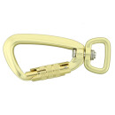 Sicherheitskarabiner Aluminium Goldfarbig GW 20 x 86 mm