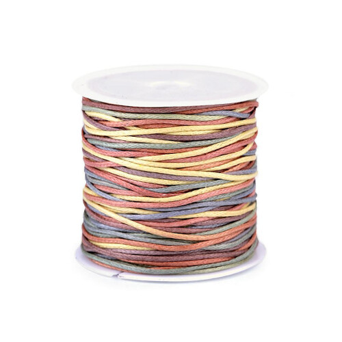 Rolle Baumwollschnur 1mm Beige - Grau