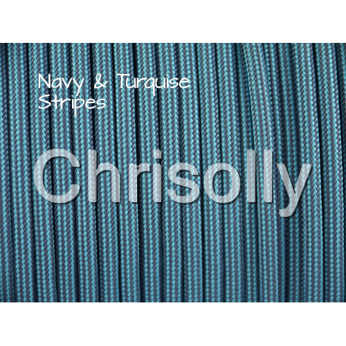 US - Cord  Typ 3 Navy & Turquise Stripes